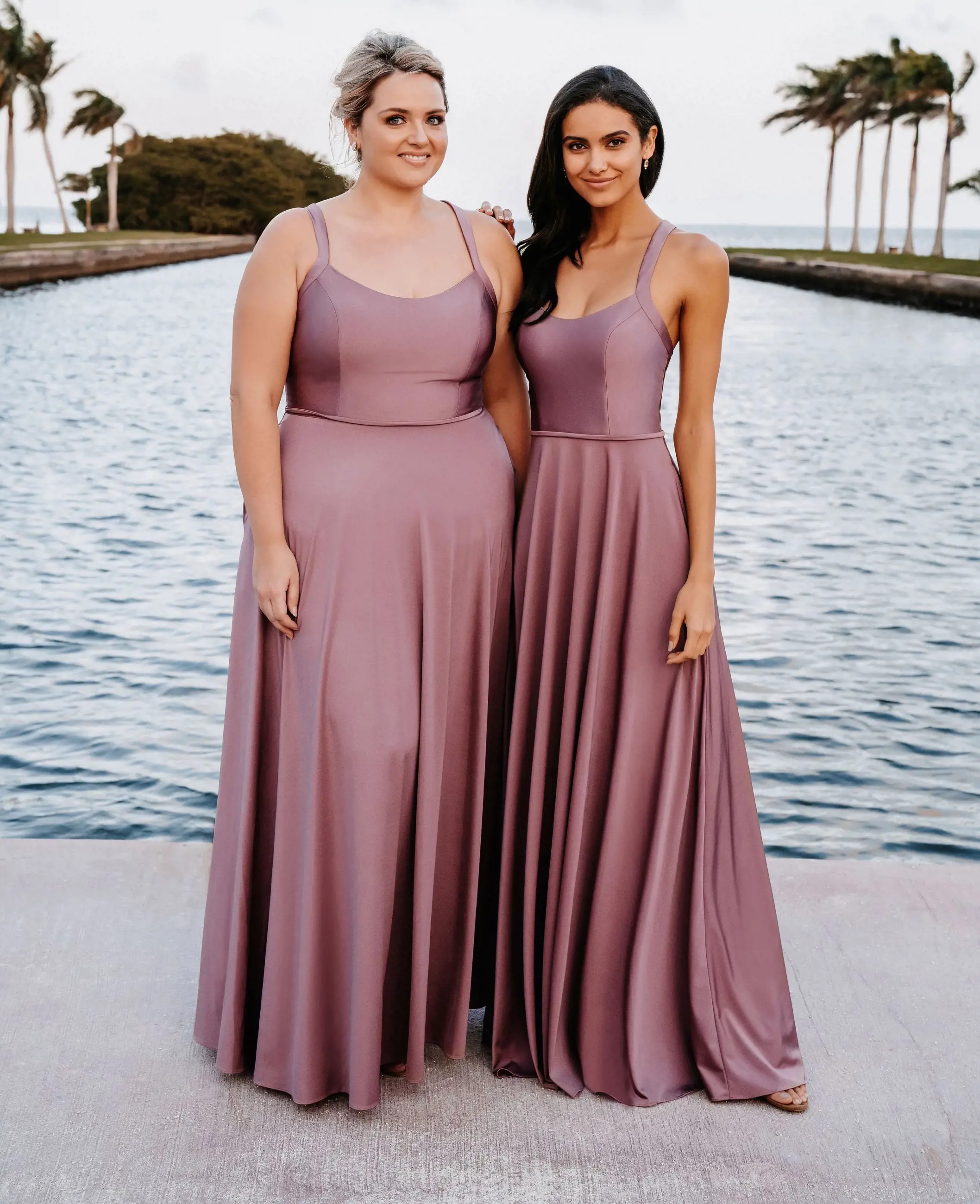 Models in Bridesmaids dresses