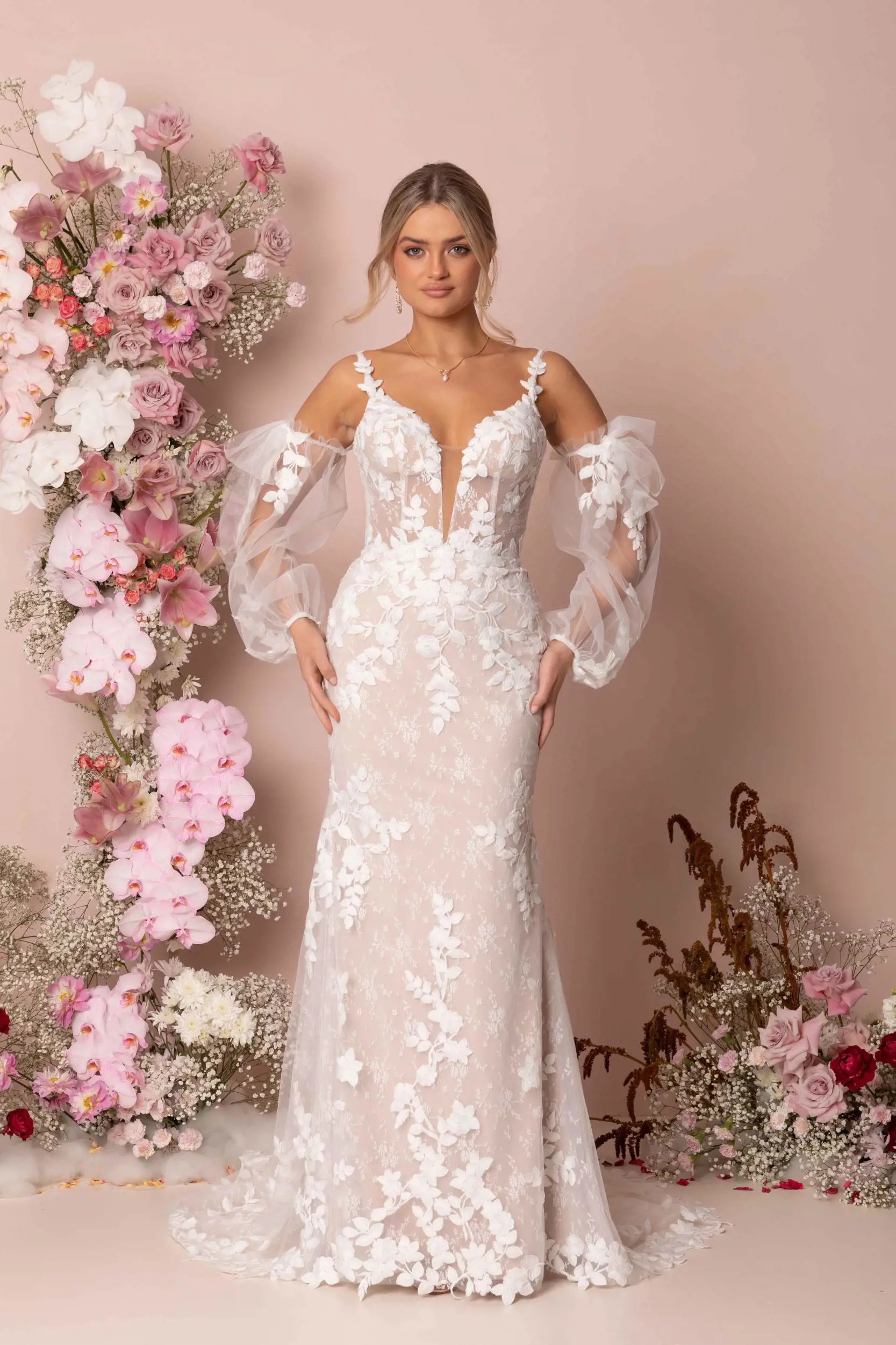 Bride in Madi Lane Gown/