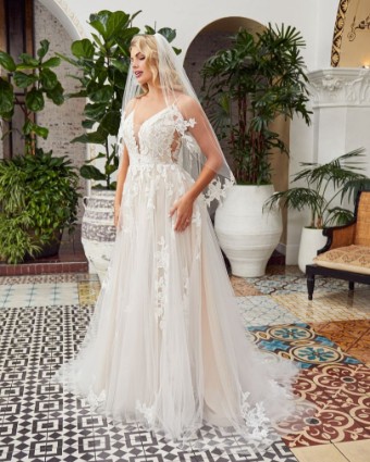 BeLoved by Casablanca Callie Style #BL354 #7 Nude/Ivory thumbnail