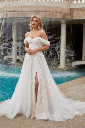 Casablanca Bridal Mae Style #2455 #7 Champagne/Nude/Ivory/Silver thumbnail