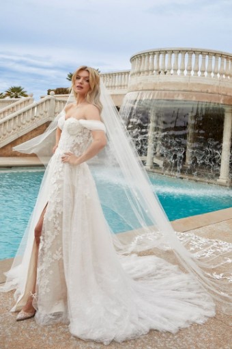 Casablanca Bridal Mae Style #2455 #11 Champagne/Nude/Ivory/Silver thumbnail