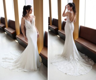 Eddy K Milano Couture Charlize Style #CT282 #2 Ivory/Champagne/Skin thumbnail