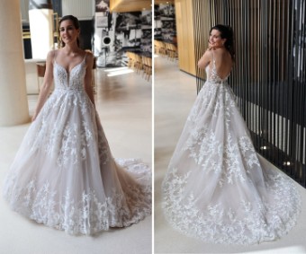 Eddy K Milano Couture Petra Style #CT287 #3 Ivory/Mocha/Champagne/Skin thumbnail