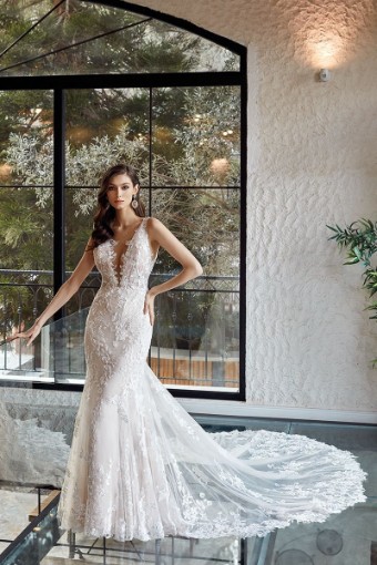 Eddy K Milano Couture Lucille Style #CT321 #5 Ivory/Champagne/Almond/Lavender/Skin thumbnail