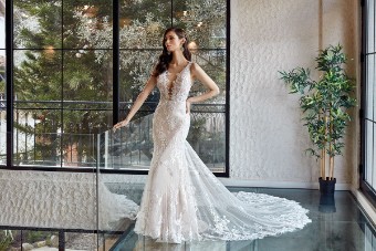 Eddy K Milano Couture Lucille Style #CT321 #10 Ivory/Champagne/Almond/Lavender/Skin thumbnail