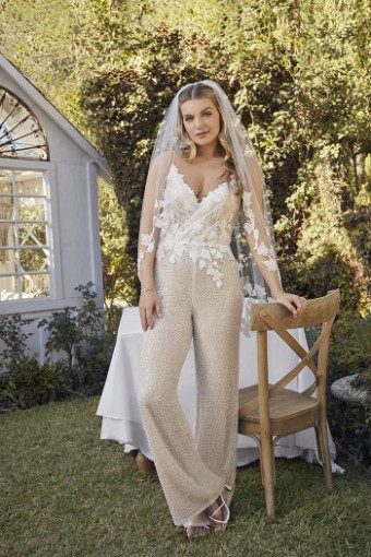 Casablanca Bridal Melanie Style #2493 #9 Nude/Ivory/Silver thumbnail