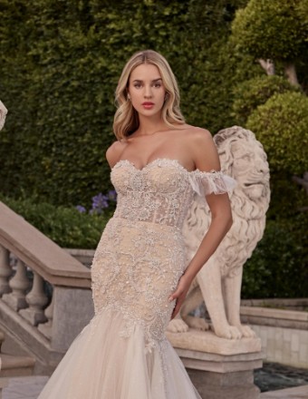 Casablanca Bridal Sonnet Style #2495 #9 Nude/Ivory/Silver thumbnail
