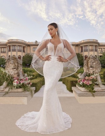 Casablanca Bridal Ruby Style #2513 #8 Ivory/Nude/Ivory/Silver thumbnail