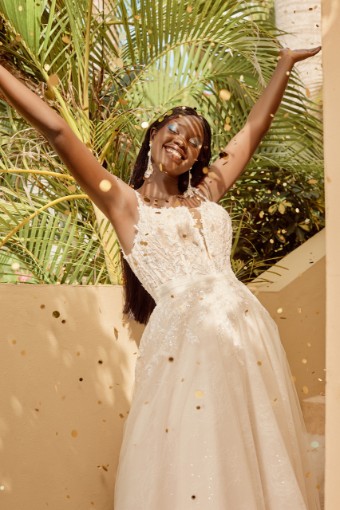 Madison James Imani Style #MJ956 #8 Desert/Champagne/Lavender/Ivory/Nude thumbnail