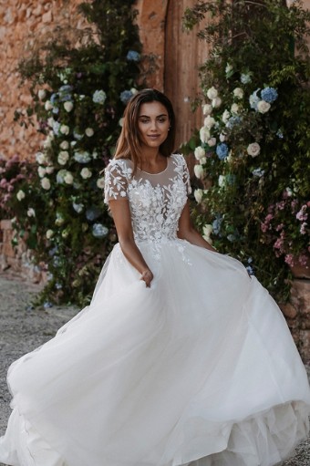 Allure Bridals AB702E Antonia Style #E207 #2 Champ/Ivory/Nude thumbnail