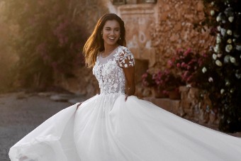 Allure Bridals AB702E Antonia Style #E207 #3 Champ/Ivory/Nude thumbnail