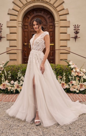 Casablanca Bridal Mirabelle Style #2551 #8 Light Nude/Ivory/Silver thumbnail