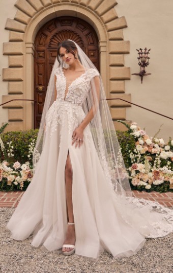 Casablanca Bridal Mirabelle Style #2551 #6 Light Nude/Ivory/Silver thumbnail