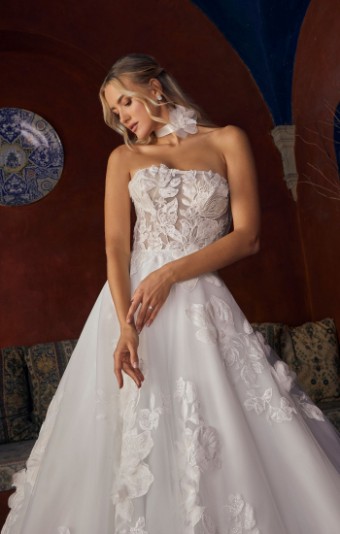 Casablanca Bridal Verity Style #2553 #11 Ivory/Light Blue/Purple/Nude/Ivory thumbnail