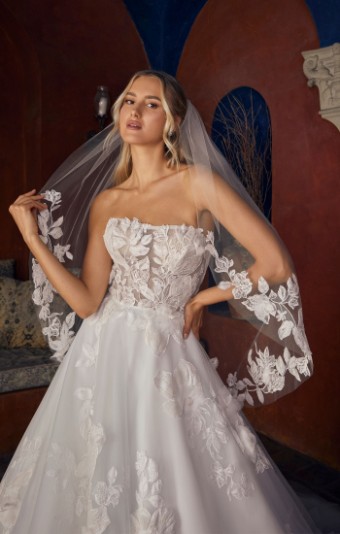 Casablanca Bridal Verity Style #2553 #9 Ivory/Light Blue/Purple/Nude/Ivory thumbnail