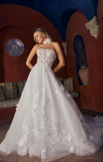 Casablanca Bridal Verity Style #2553 #7 Ivory/Light Blue/Purple/Nude/Ivory thumbnail