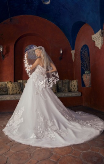 Casablanca Bridal Verity Style #2553 #8 Ivory/Light Blue/Purple/Nude/Ivory thumbnail