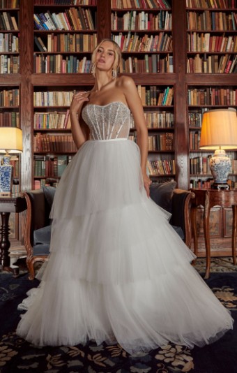 Casablanca Bridal Jewel Style #2558 #6 Ivory/Nude/Ivory/Silver thumbnail
