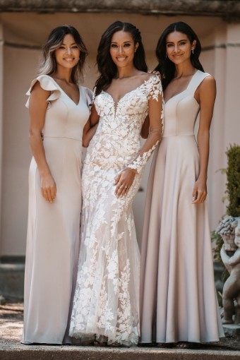 Allure Bridals ABL6099ST Style #9906L + SPtulle/Sparkle tulle #2 Ivory/Nude thumbnail
