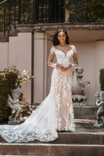 Allure Bridals ABL6099ST Style #9906L + SPtulle/Sparkle tulle #0 default Ivory/Nude thumbnail