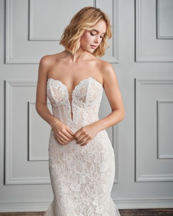Ella Rosa KW2336EB (No Jacket, dress is linned) Style #BE6332 #3 Ivory/Ivory Silver thumbnail