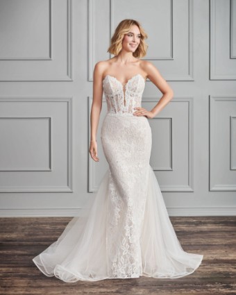 Ella Rosa KW2336EB (No Jacket, dress is linned) Style #BE6332 #0 default Ivory/Ivory Silver thumbnail