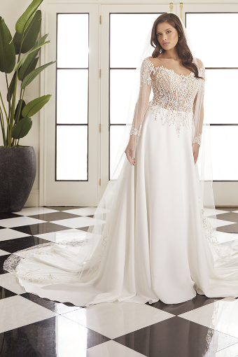 Casablanca Bridal Margo Style #2566 #11 Ivory/Nude/Silver thumbnail