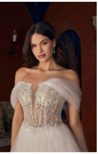 Casablanca Bridal Meline Style #2547FB #5 Ivory/Nude/Silver thumbnail