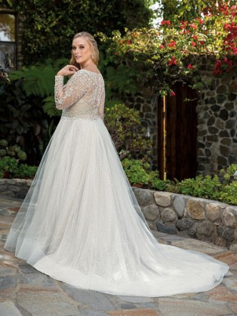 Casablanca Bridal Naomi Style #2373 #2 Light Nude/Ivory/Silver thumbnail