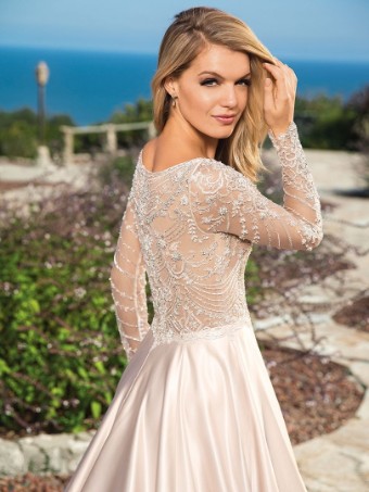 Casablanca Bridal Naomi Style #2373 #5 Light Nude/Ivory/Silver thumbnail
