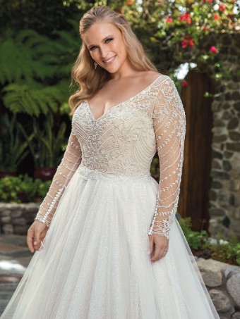 Casablanca Bridal Naomi Style #2373 #4 Light Nude/Ivory/Silver thumbnail