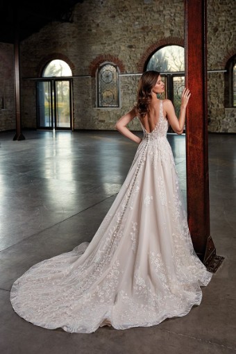 Eddy K Milano Couture Dolly Style #CT573 #6 Ivory/Lavender/Skin thumbnail