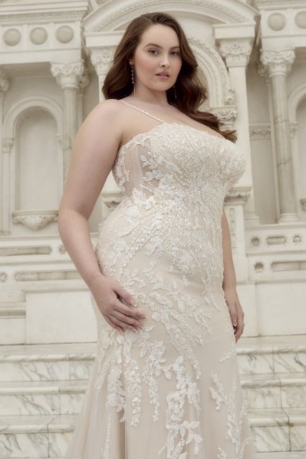 Casablanca Bridal Cecily Style #2583 #12 Ivory/Nude/Ivory thumbnail