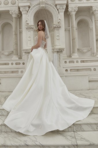 Casablanca Bridal Angelica Style #2597 #11 Ivory/Nude/Silver thumbnail