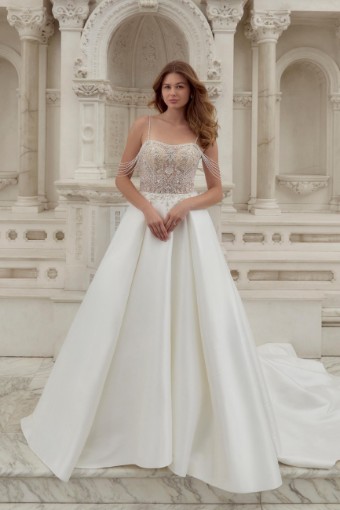 Casablanca Bridal Angelica Style #2597 #9 Ivory/Nude/Silver thumbnail
