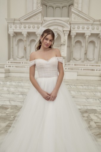 Casablanca Bridal Paris Style #2586C #1 Ivory/Nude/Silver thumbnail