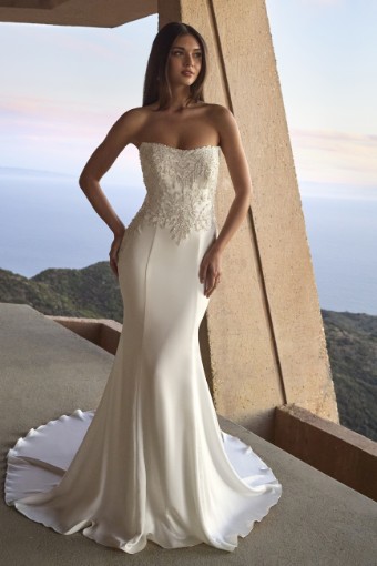 Casablanca Bridal Oceana Style #2611 #5 Ivory/Silver thumbnail