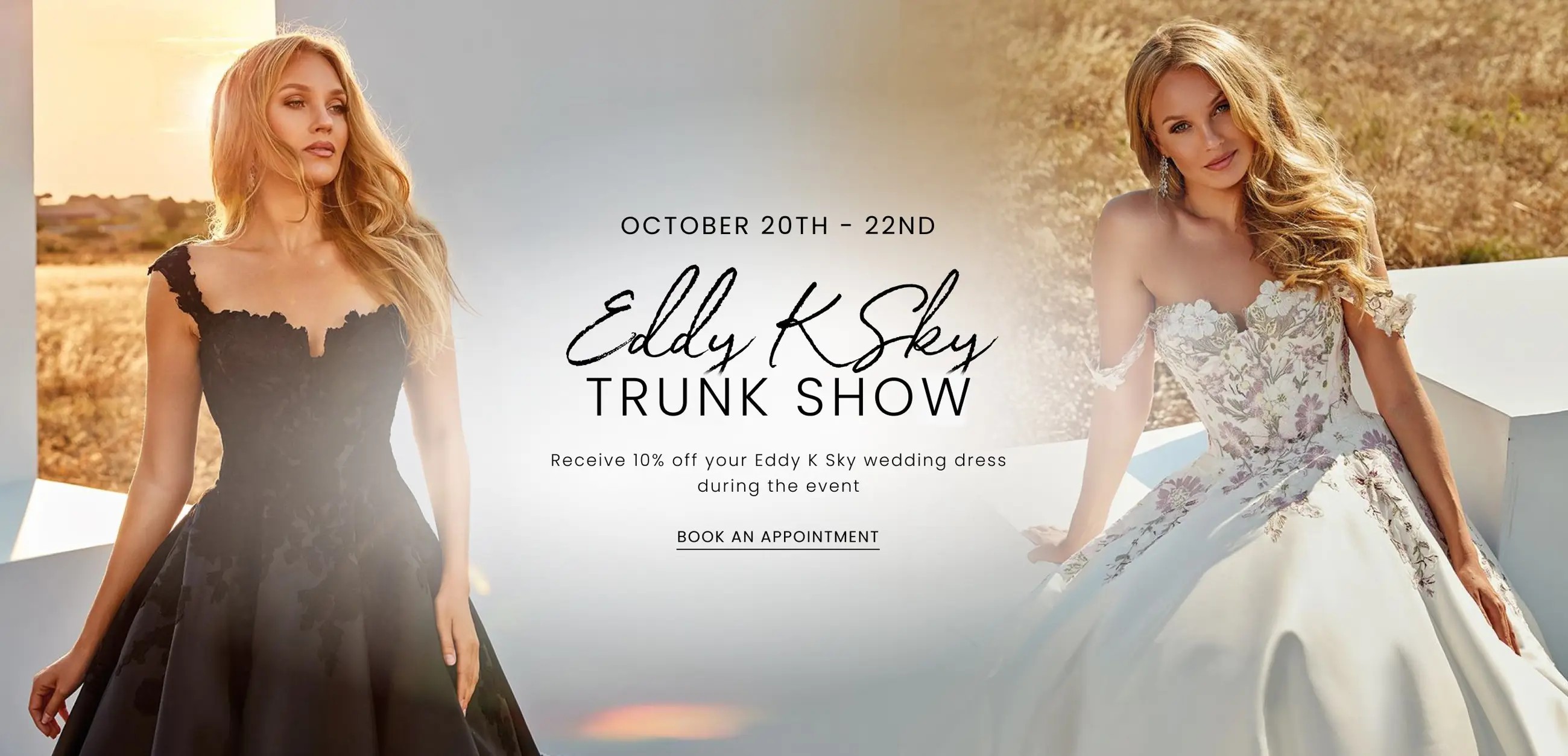 Eddy K Sky trunk show at Dublin Bridal