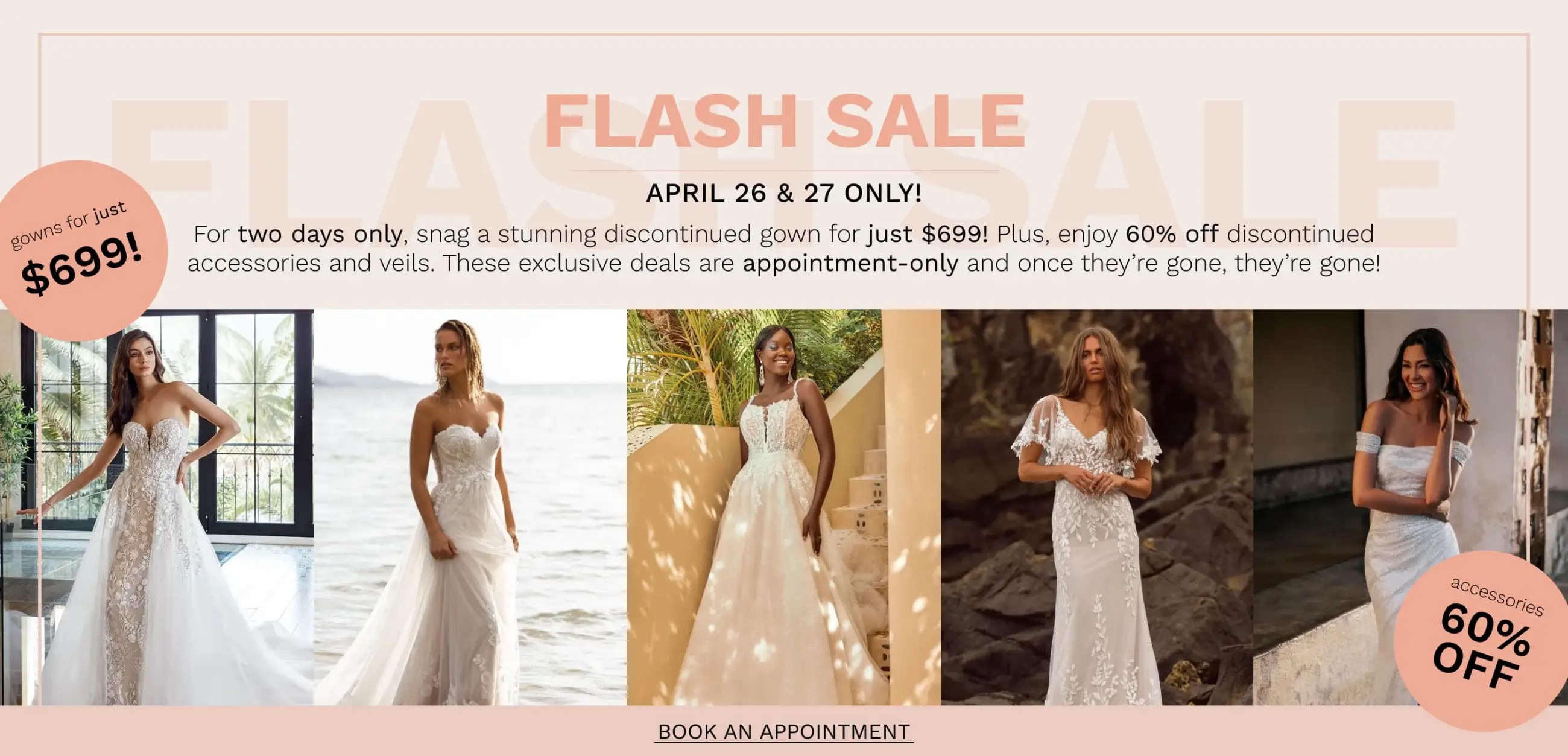 Flash bridal sale at Dublin Bridal, Ohio