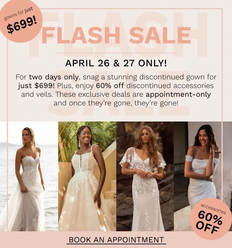 Flash bridal sale at Dublin Bridal, Ohio